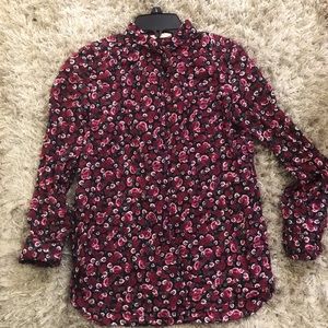 H&M Floral Long Sleeve Blouse